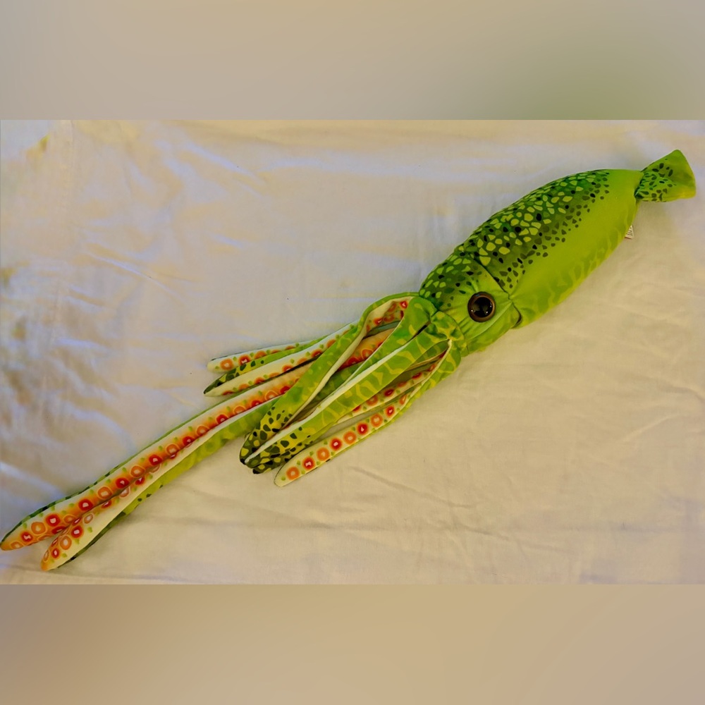 Wild Republic Giant Squid Plush Stuffed Realistic Marine Aquatic Green Toy 29"